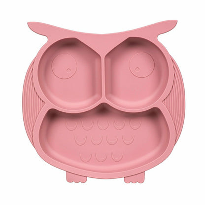 Plow & Hearth Owl Silicone Baby Feeding Set