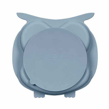 Plow & Hearth Owl Silicone Baby Feeding Set
