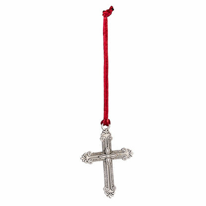 Plow & Hearth Cross Solid Pewter Ornament