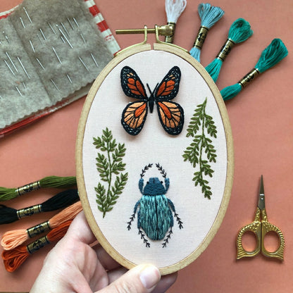 Plow & Hearth Bug Collector- 3D Insect Embroidery Kit for Advanced Stitchers