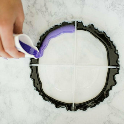 Plow & Hearth Agate Resin Coasters Kit