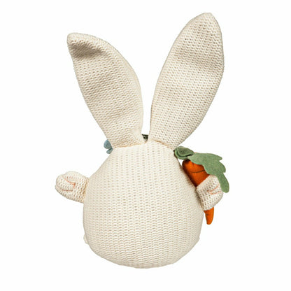 Plow & Hearth Hop Into Spring Table Decor Fabric Whimsical Bunny with Carrot