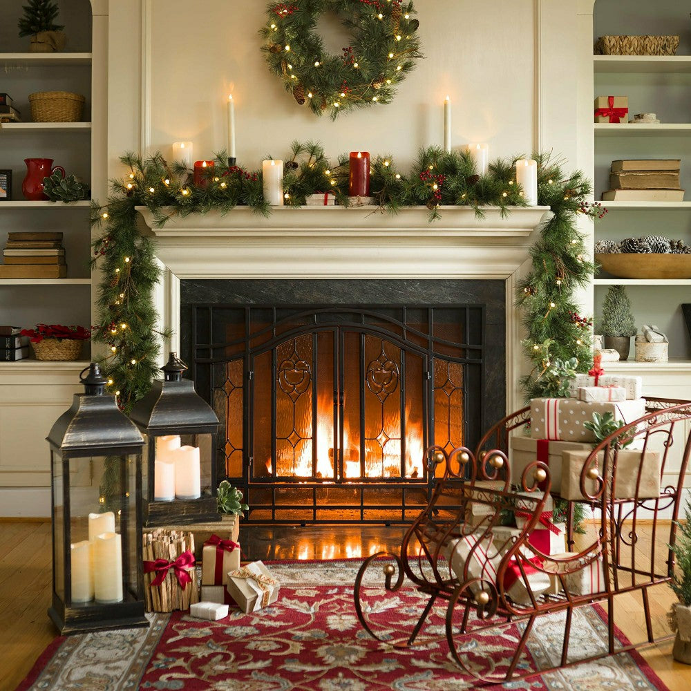 Plow & Hearth Red Metal Holiday Sleigh