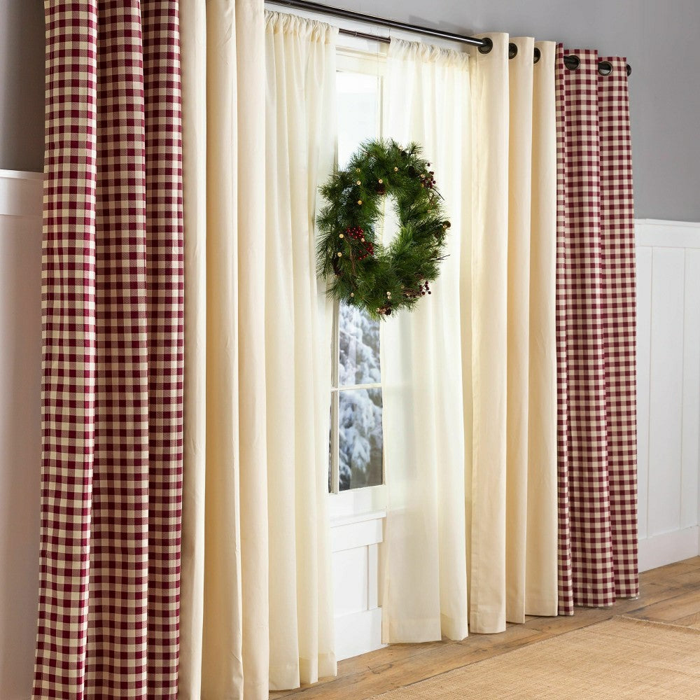 Plow & Hearth Battery-Operated Holiday Wreath w/Auto Timer