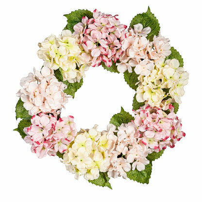 Plow & Hearth Pink Hydrangea Wreath
