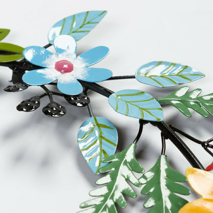 Plow & Hearth Indoor/Outdoor Floral and Berry Metal Wreath