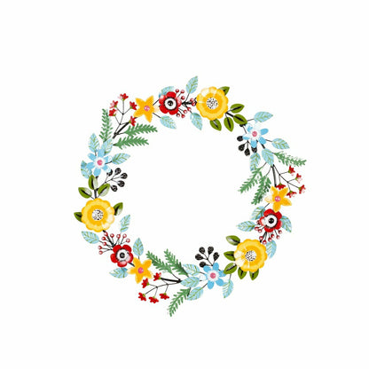 Plow & Hearth Indoor/Outdoor Floral and Berry Metal Wreath