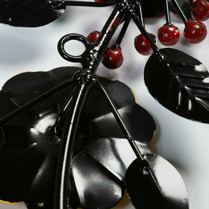 Plow & Hearth Indoor/Outdoor Floral and Berry Metal Wreath