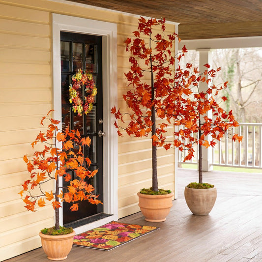 Plow & Hearth Indoor/Outdoor Electric Lighted Maple Tree, 4'H with 48 Lights