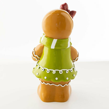 Plow & Hearth Indoor/Outdoor Lighted Gingerbread Girl Shorty Statue