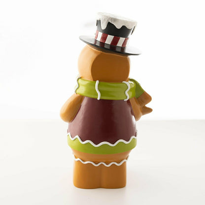 Plow & Hearth Indoor/Outdoor Lighted Gingerbread Boy Shorty Statue