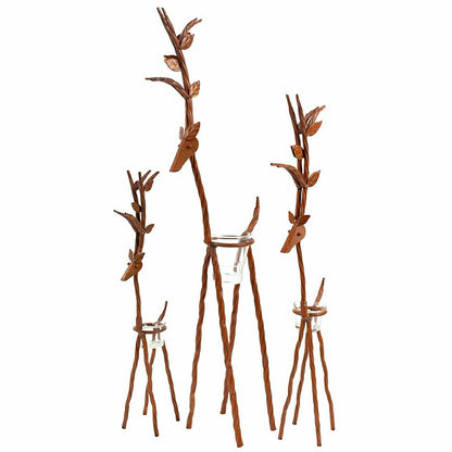 Plow & Hearth Rustic Reindeer, Set of 3