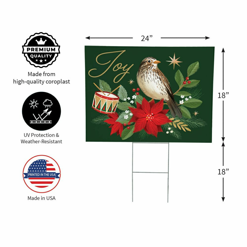 Plow & Hearth Joy COROPLAST Yard Sign, 24"x18"