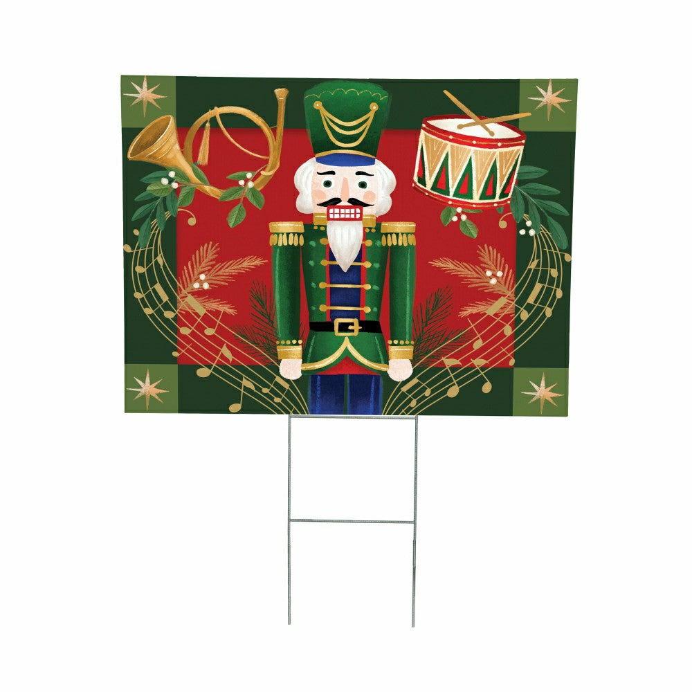 Plow & Hearth Nutcracker COROPLAST Yard Sign,24"x18"