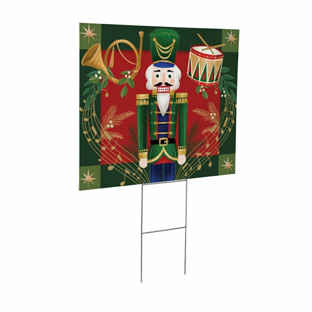 Plow & Hearth Nutcracker COROPLAST Yard Sign,24"x18"