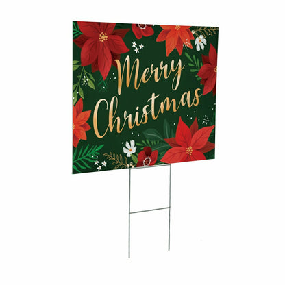 Plow & Hearth COROPLAST Yard Sign, "MERRY CHRISTMAS", 24"x18"