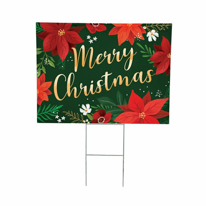 Plow & Hearth COROPLAST Yard Sign, "MERRY CHRISTMAS", 24"x18"