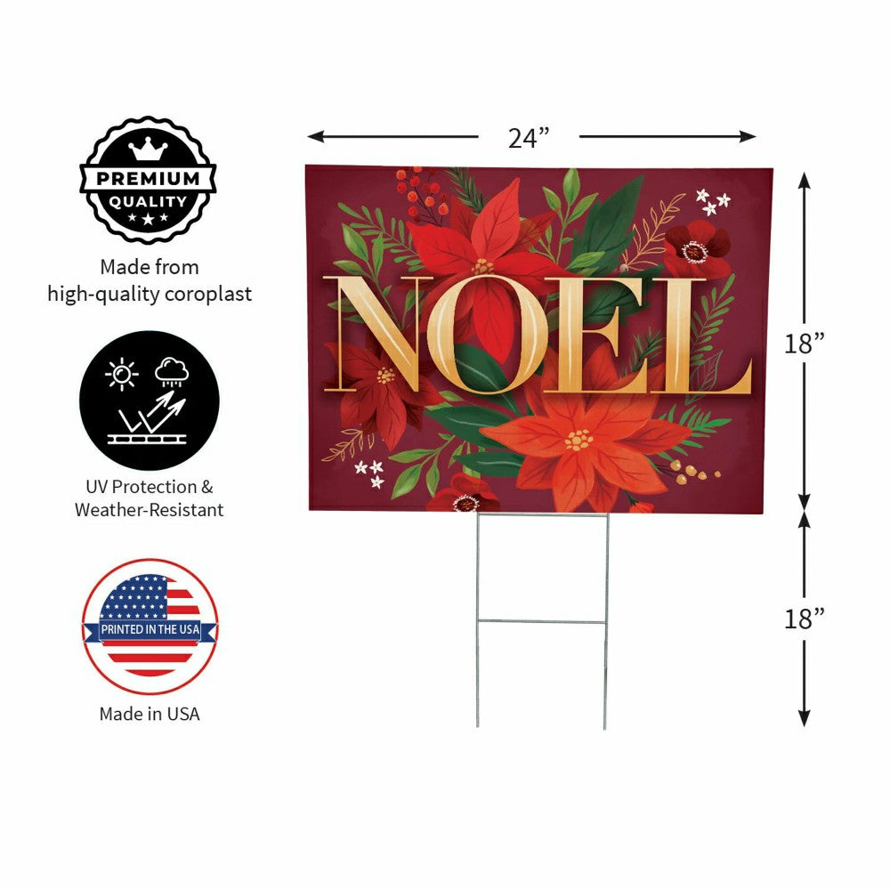 Plow & Hearth Yard Sign, "NOEL", 24"x18"