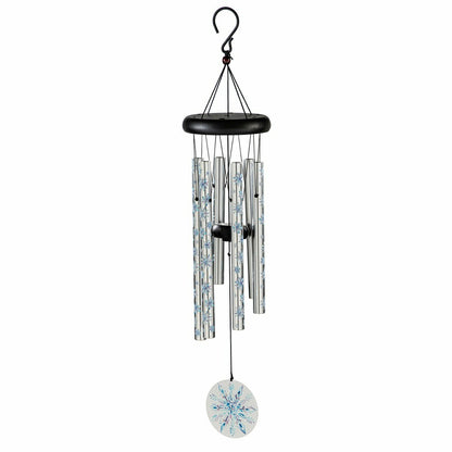 Plow & Hearth Crystal Snowflakes Printed Avria Wind Chime, 27" H