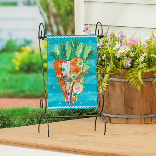 Plow & Hearth Bunny Bait Bunch Applique Garden Flag