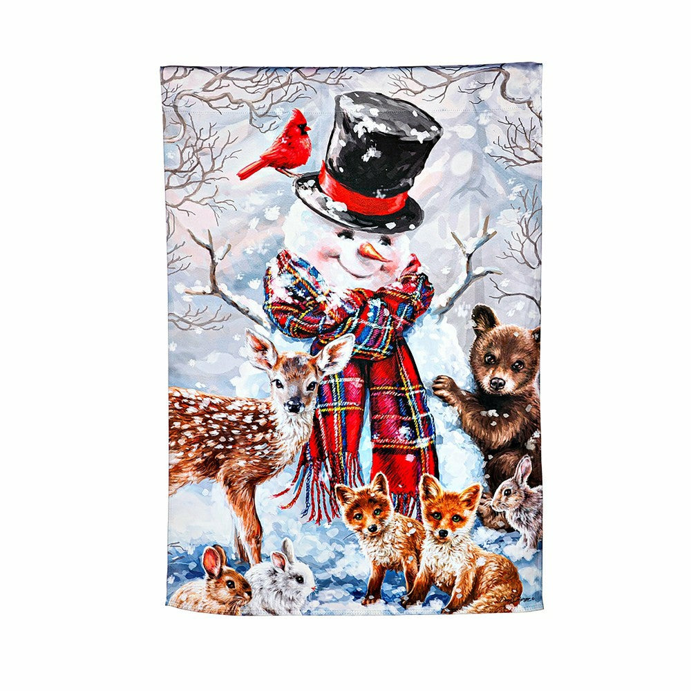 Plow & Hearth Forest Friends Suede House Flag