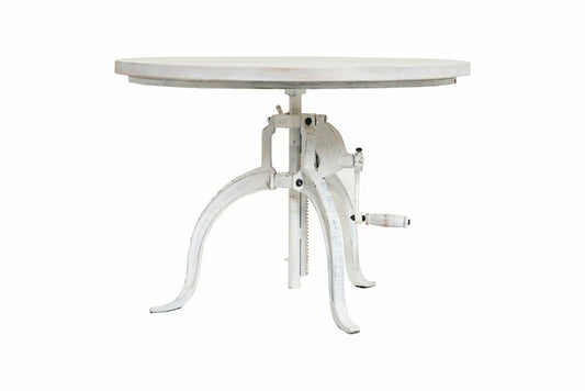 Plow & Hearth Riley Adjustable Height Rustic Coffee Table, Whitewash