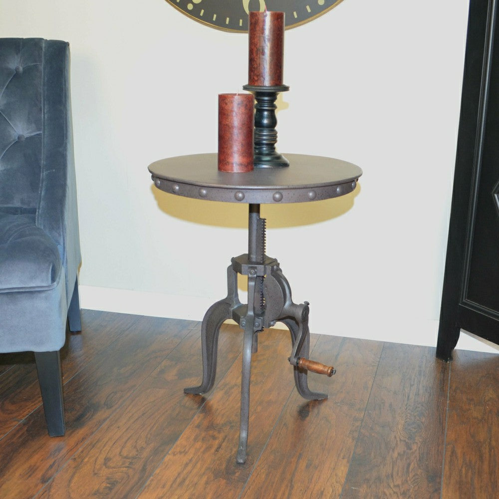 Plow & Hearth Regan Adjustable Accent Table, Industrial