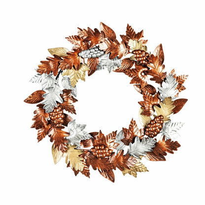 Plow & Hearth Metal Wall Décor Leaves Wreath