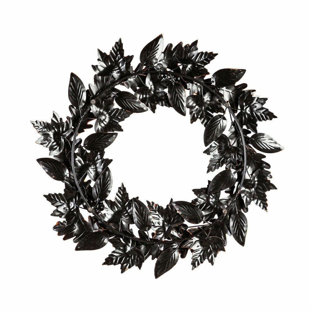 Plow & Hearth Metal Wall Décor Leaves Wreath