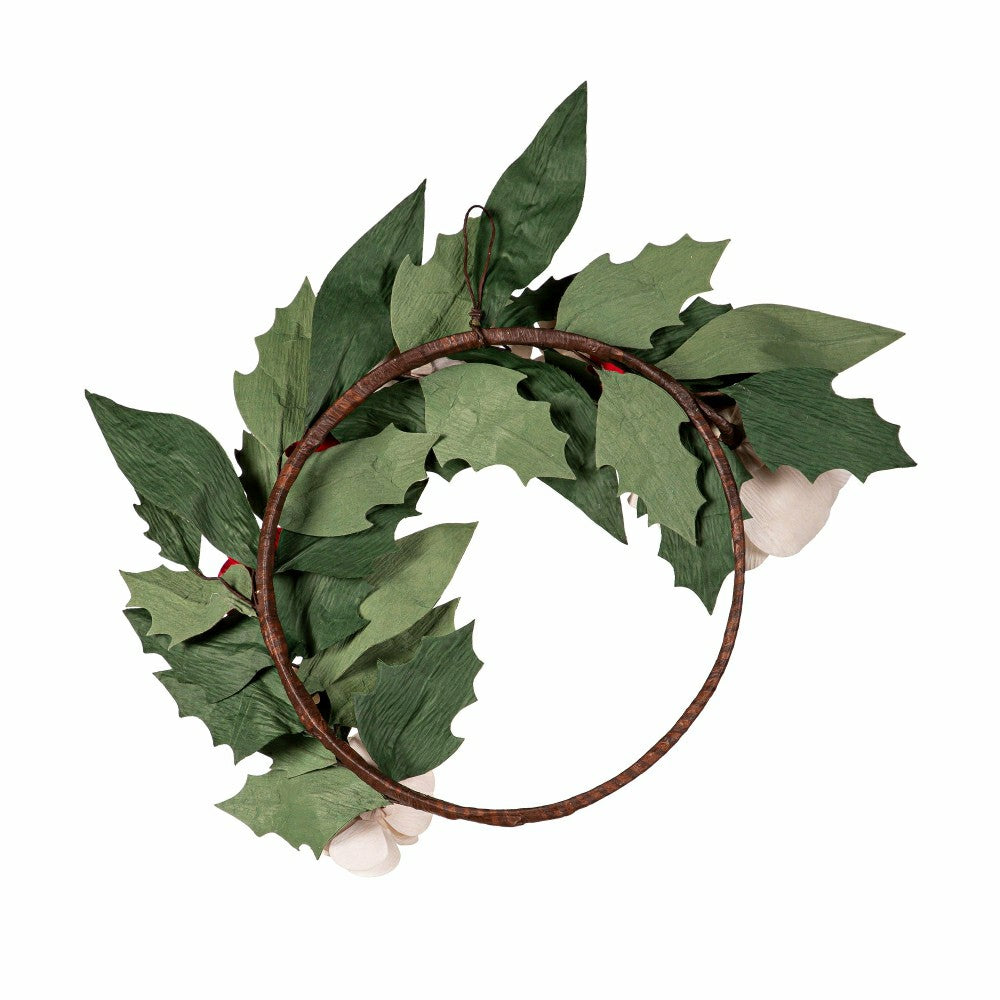 Plow & Hearth Fabric Amaryllis Wreath