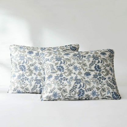 Plow & Hearth Lillian Block Print Reversible Quilt 6 Set
