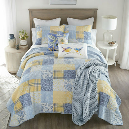 Plow & Hearth Spring Flowers Quilt Set