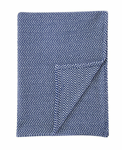 Plow & Hearth Herringbone Cotton Blanket