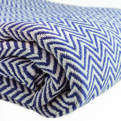Plow & Hearth Herringbone Cotton Blanket
