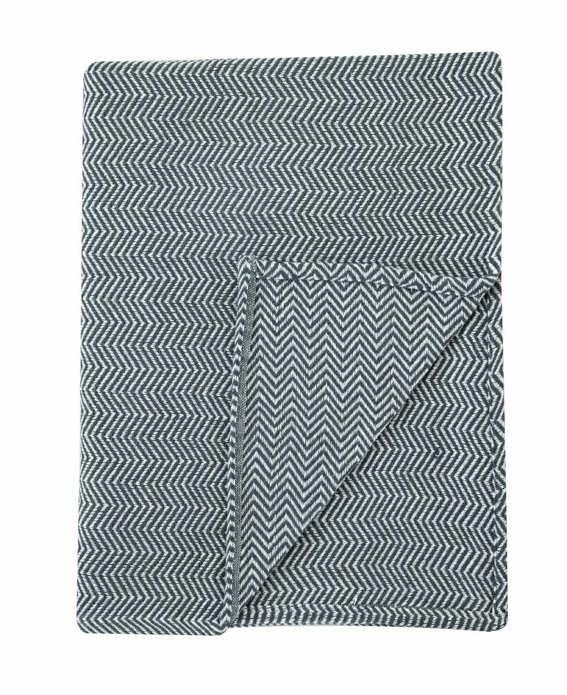Plow & Hearth Herringbone Cotton Blanket