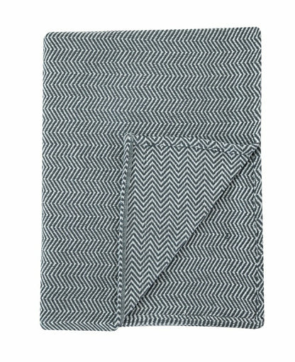 Plow & Hearth Herringbone Cotton Blanket