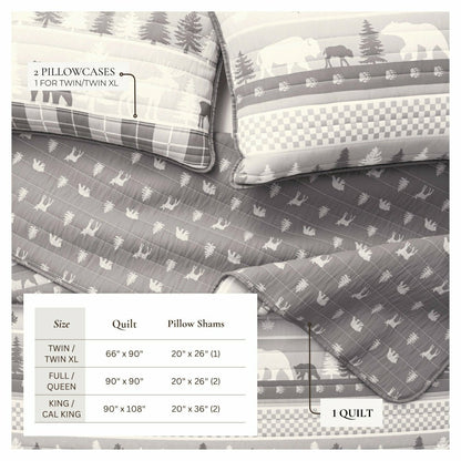 Plow & Hearth Rustic Landscape Quilt Set