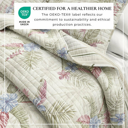 Plow & Hearth Mendocino Floral Printed Cotton Quilt Set