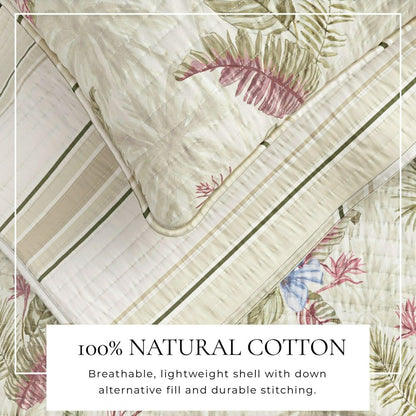 Plow & Hearth Mendocino Floral Printed Cotton Quilt Set