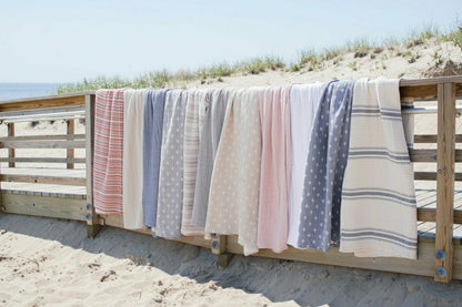 Plow & Hearth Tracy Stripe Pick Stitch Kantha Yarn Dyed Cotton Woven Quilt/Coverlet