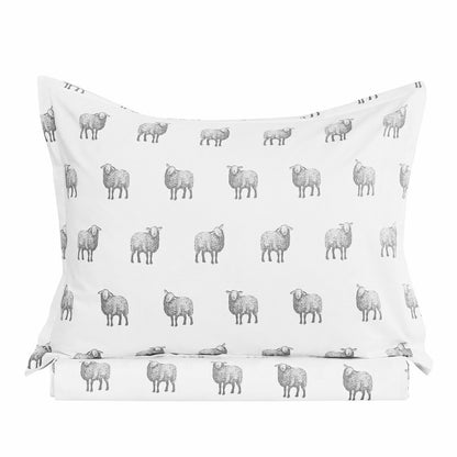 Plow & Hearth Sheep Printed Duvet Set