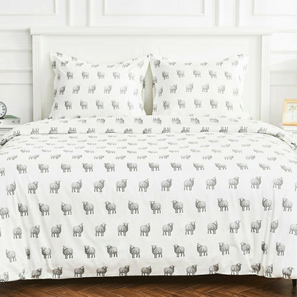 Plow & Hearth Sheep Printed Duvet Set