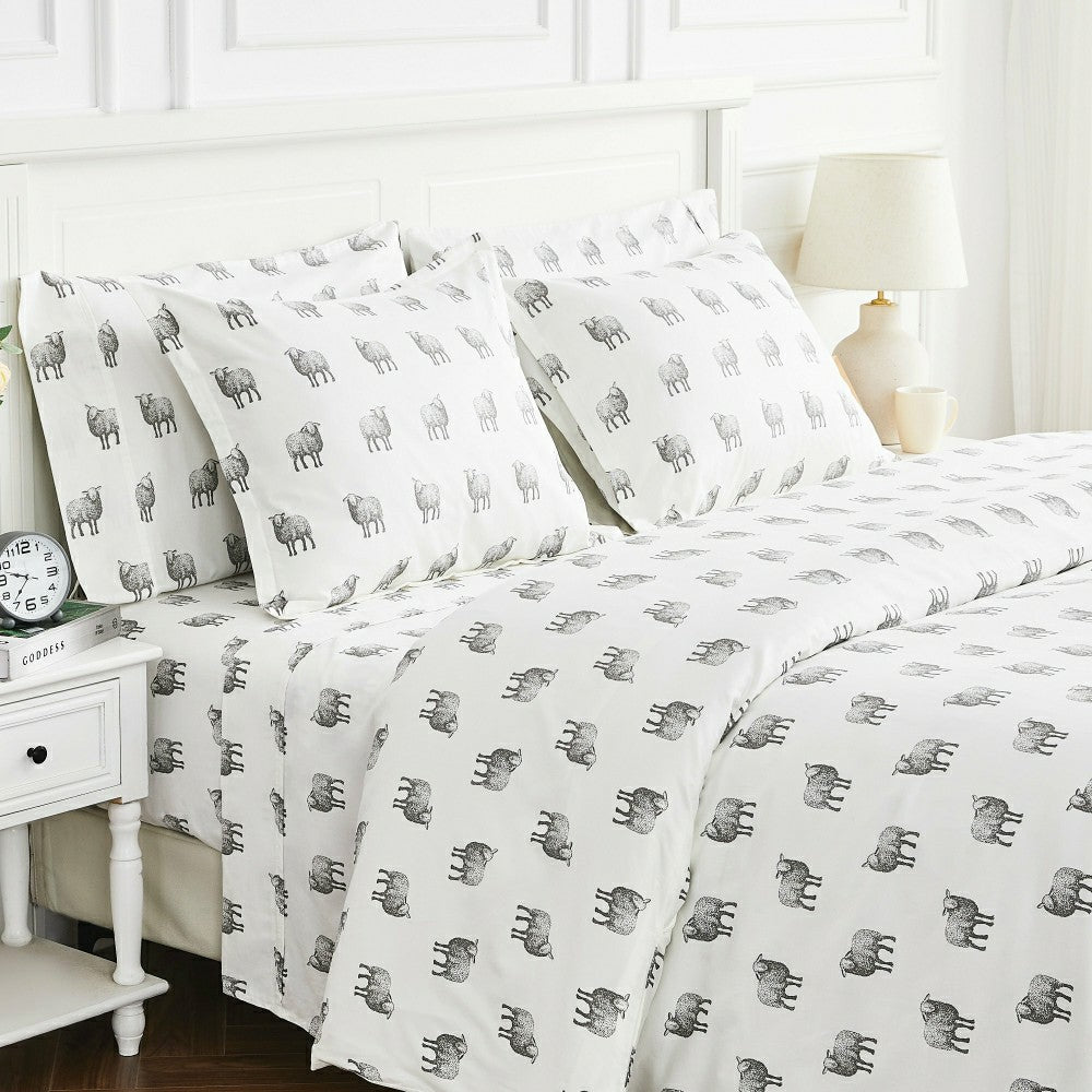 Plow & Hearth Sheep Printed Duvet Set