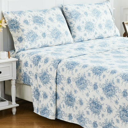 Plow & Hearth Petit Toile Flannel Sheet Sets