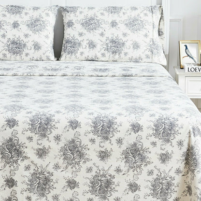 Plow & Hearth Petit Toile Flannel Sheet Sets
