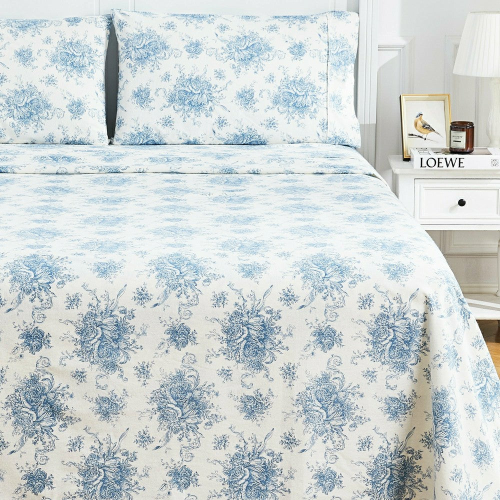 Plow & Hearth Petit Toile Flannel Sheet Sets