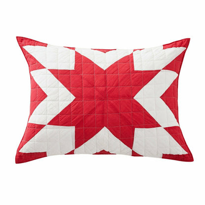Plow & Hearth Star Patch Patchwork Cotton Quilt Set