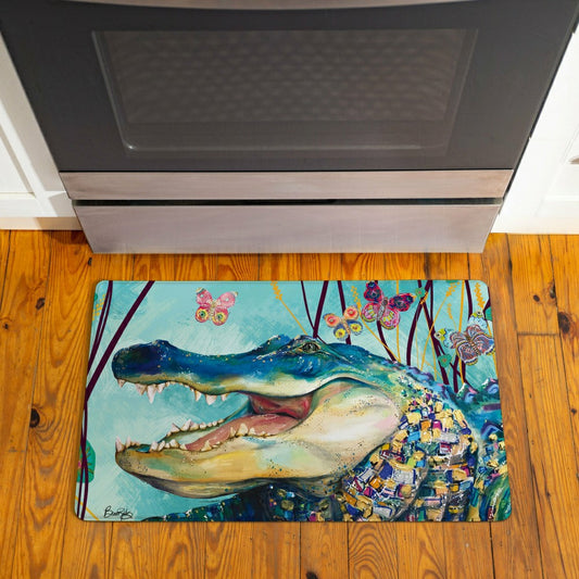 Plow & Hearth Seaside Retreat Anti-Fatigue Mat, Alligator, 30"x18"