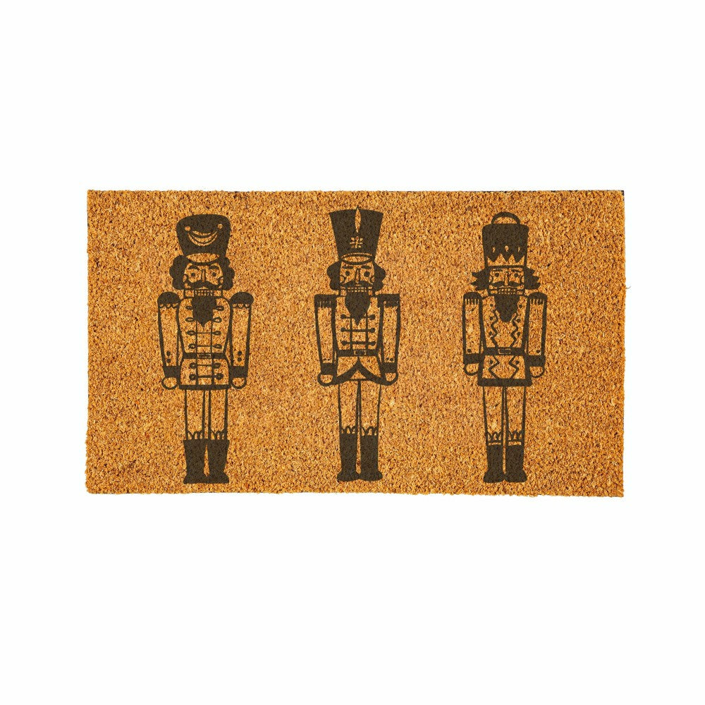 Plow & Hearth Three Nutcrackers Coir Mat, 36"x24"