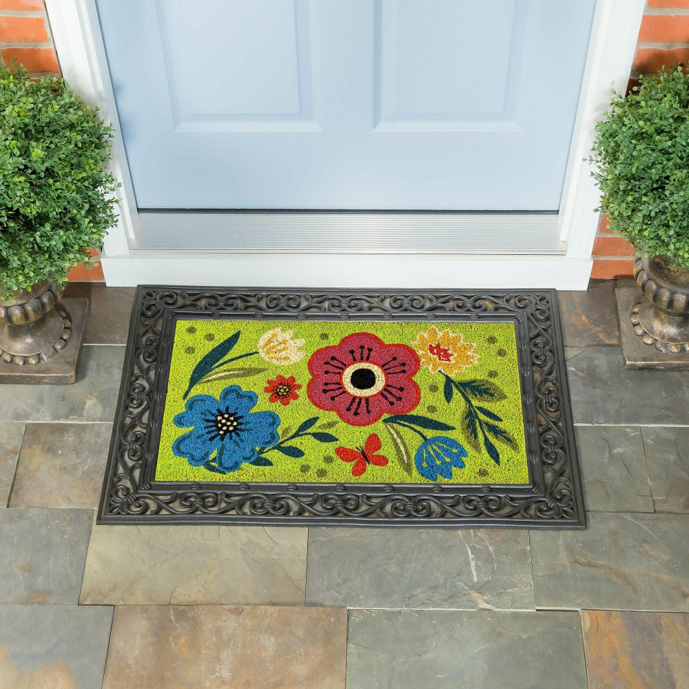 Plow & Hearth Swirl Coir Mat Tray